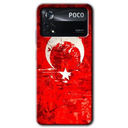 Poco x4 Pro Kılıf HD Desen Baskılı Arka Kapak - Albayrak 2 + Kırılmaz Cam