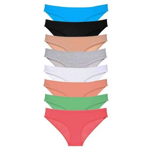 8 Adet Süper Eko Set Likralı Kadın Slip Külot Set 7