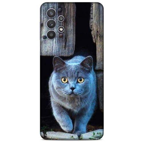 Lopard Samsung Galaxy A32 Uyumlu Kılıf Kediler (48) Bumper Kılıf Duman