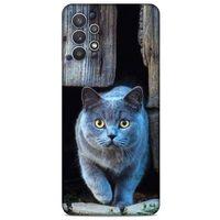 Lopard Samsung Galaxy A32 Uyumlu Kılıf Kediler (48) Bumper Kılıf Duman