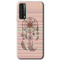 Huawei P Smart 2021 Kılıf Baskılı Kapak - Mandala Retro +Tam Kaplayan Mat Seramik