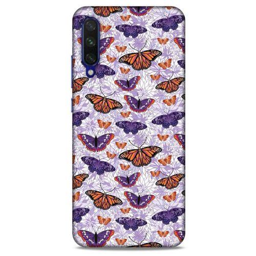 Xiaomi Mi A3 Kılıf Kelebek Etkisi (45) Liquid Air Kılıf Mavi Toz Pembe
