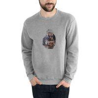The Witcher Smartphone Baskılı Gri Erkek Sweatshirt