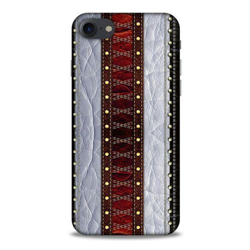 Apple Iphone 7 Kılıf Patchwork (11) Tam Koruma Siyah Gri