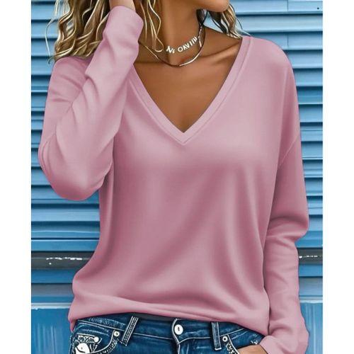 Kadın Uzun Kollu V Yakalı Dalgıç Bluz