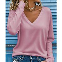 Kadın Uzun Kollu V Yakalı Dalgıç Bluz