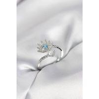 Gümüş Renk Göz Model Zirkon Taşlı Kadın Yüzük