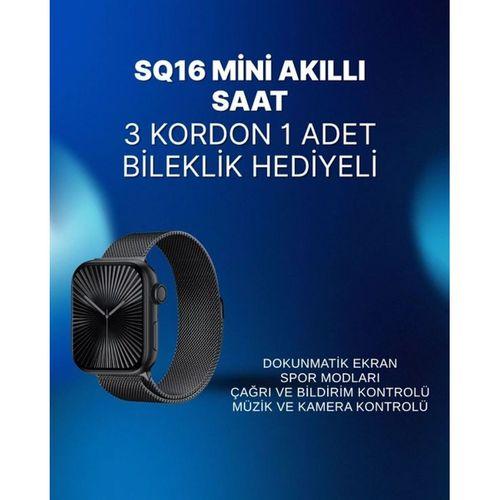 Mini Series 10 Akıllı Saat | 3 Kordon + Bileklik Hediyeli, Tüm Telefonlarla Uyumlu