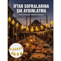 Dekoratif Ramazan Led Işık Pilli Cami Tasarımlı Zincir Aydınlatma Yeni Nesil