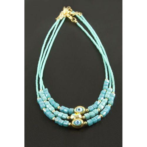 Karışık Figürlü Miyoki Boncuk Küp Kristal Kolye 1 Adet