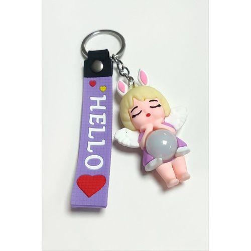 Peri Işıklı Silikon Anahtarlık