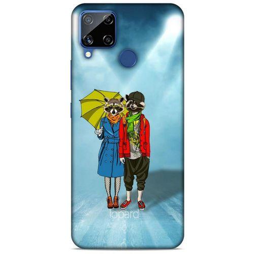 Oppo Realme C15 Kılıf FunnyMaX (47) Crystal Flex Kılıf Cam Göbeği