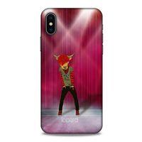Apple Iphone X Kılıf FunnyMaX (27) Tasarımlı Kılıf Fuşya