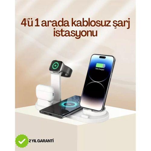 4 Cihazı Aynı Anda Şarj Edebilen Kablosuz Şarj İstasyonu – Çok Yönlü Ve Pratik Tasarım