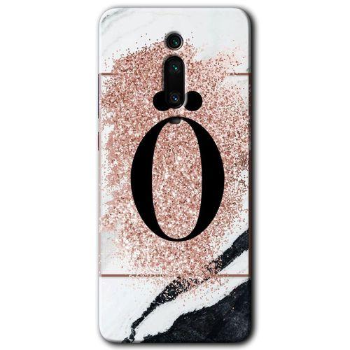 Xiaomi Mi 9T Kılıf HD Desen Baskılı Arka Kapak - Pembe Mermer Desenli Ö Harfi