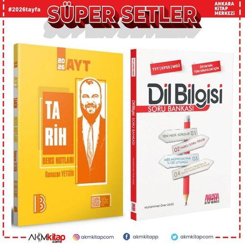 Benim Hocam 2026 AYT Tarih Ders Notları ve AKM Dil Bilgisi Soru Bankası Seti 2 Kitap