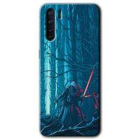 OPPO Oppo A91 Kılıf HD Desen Baskılı Arka Kapak + Temperli Cam - Jedi