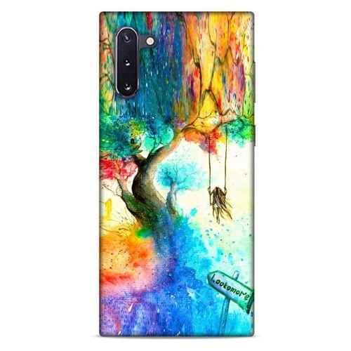 Samsung Galaxy Note 10 Kılıf Depresyon (15) Antişok Kılıf Yeşil Kahve