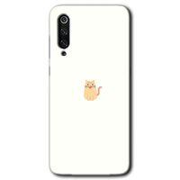 MRCİLETİSİM Xiaomi Mi 9 SE Kılıf HD Desen Baskılı Arka Kapak+Temperli Cam - Cat Minimalism