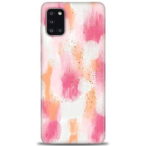 Samsung Galaxy A31 Kılıf HD Baskılı Kılıf - Pembe Palet + Tam Ekran Koruyucu