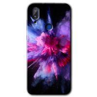 Potkal Hediye Fabrikası Vestel E5 Kılıf HD Desen Baskılı Arka Kapak - Color Splash Purple