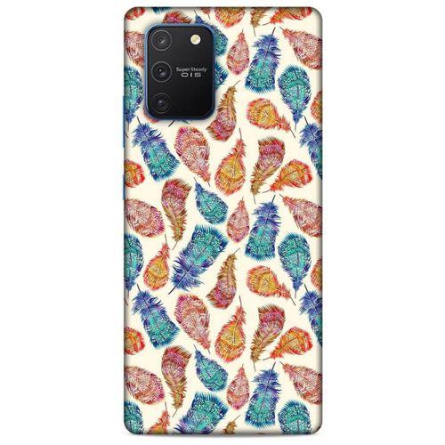 Samsung Galaxy S10 Lite Kılıf Desenli Özel Seri Tüyler (36) Glitter Kılıf