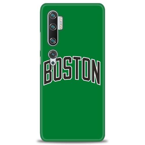 Xiaomi Mi Note 10 Kılıf HD Baskılı Kılıf - Boston Yeşil + Tam Ekran Koruyucu