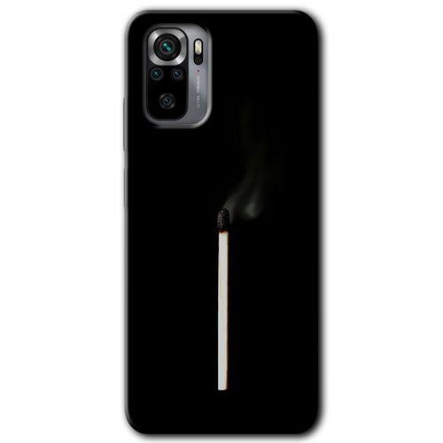 BeRa Aksesuar Xiaomi Redmi Note 10 Kılıf Baskılı Kapak - Sönmüş Kibrit +Tam Kaplayan Mat Seramik
