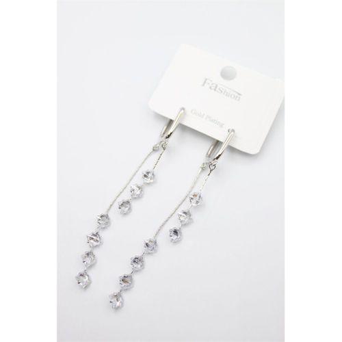 Zirkon Taşlı Küpe - Gümüş