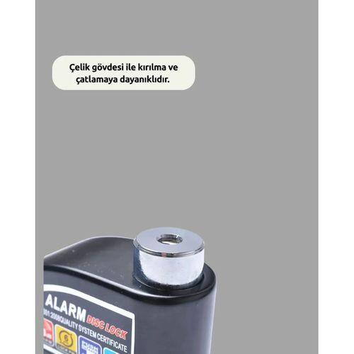 Motosiklet Ve Bisiklet İçin 6mm Pinli Alarmlı Disk Kilidi