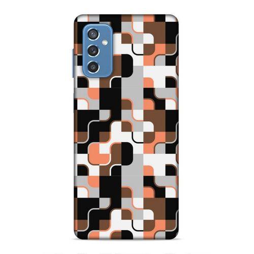 Samsung Galaxy M52 Uyumlu Kılıf Insomnia (47) Crystal Flex Kılıf Siyah Portakal