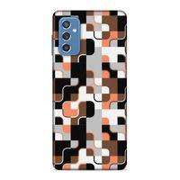 Samsung Galaxy M52 Uyumlu Kılıf Insomnia (47) Crystal Flex Kılıf Siyah Portakal