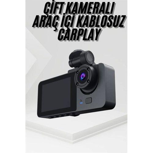 3 Kameralı 2 İnç 1080p Araç İçi Kamera Sürüş Kamerası Carplay