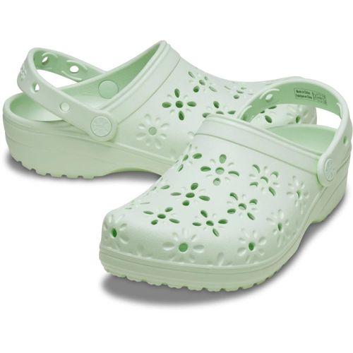 croc 210927-3YH CLASSIC FLORAL CUT OUT CLOG SPOR TERLİK SANDALET