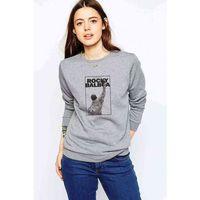 Rocky Balboa Baskılı Gri Kadın Sweatshirt