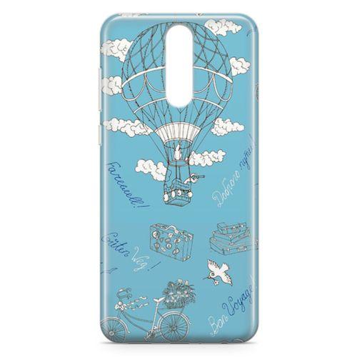 Huawei Mate 10 Lite Kılıf Vintage Seyahat Arka Kapak Koruma Desenli Full Koruyucu