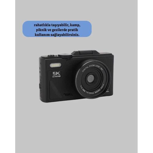 5k Uhd Dijital Kamera 75mp Sensör 18x Zoom Stabilizasyonlu