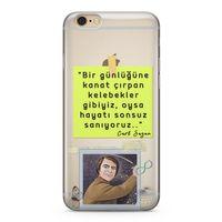 Apple iPhone 6 6s Kılıf Caps Carl Sagan Arka Kapak Koruma Desenli Full Koruyucu