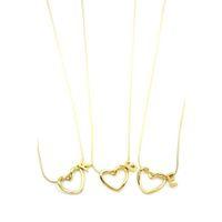 24'lü Kalp Harf Kolye - Altın