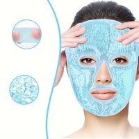 Terapi Jel Yüz Maskesi Soğuk Ve Sıcak Boncuklu Ayarlanabilir Maske (mavi)