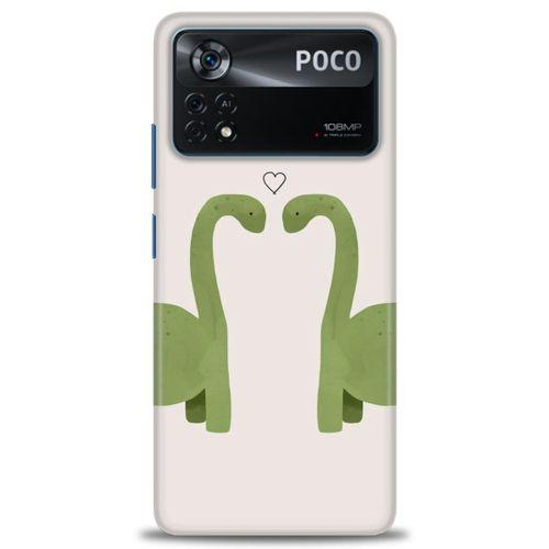 Xiaomi Poco X4 Pro 5G Kılıf HD Baskılı Kılıf - Dinazor Aşkı + Tam Ekran Koruyucu