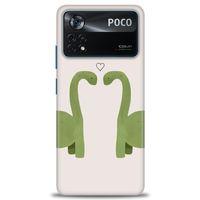 Xiaomi Poco X4 Pro 5G Kılıf HD Baskılı Kılıf - Dinazor Aşkı + Tam Ekran Koruyucu