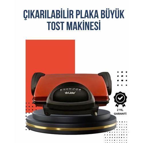 Kompakt Izgara Ve Tost Makinesi – Çıkarılabilir Plaka, Döküm Gövde