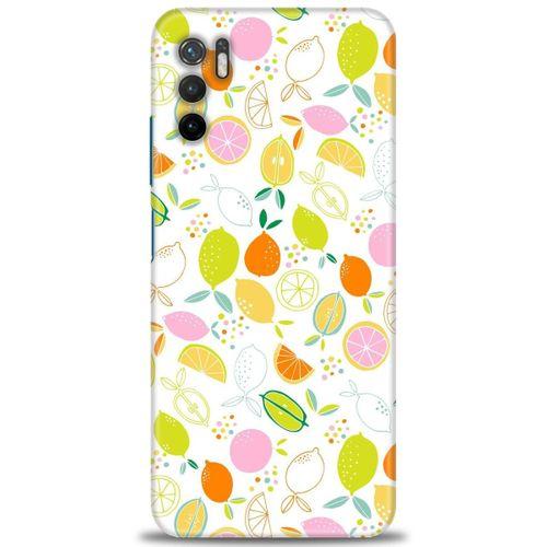 Xiaomi Poco M3 Pro Kılıf HD Baskılı Kılıf - Renkli Limonlar + Tam Ekran Koruyucu