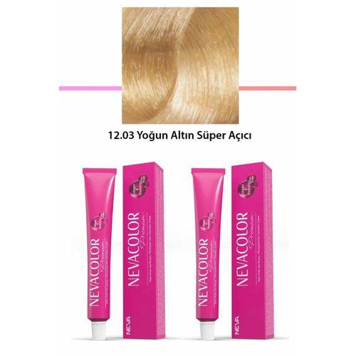 2 li Set Premium 12.03 Yoğun Altın Süper Açıcı - Kalıcı Krem Saç Boyası 2 X 50 g Tüp