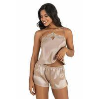 Taş Saten Şort Takımı