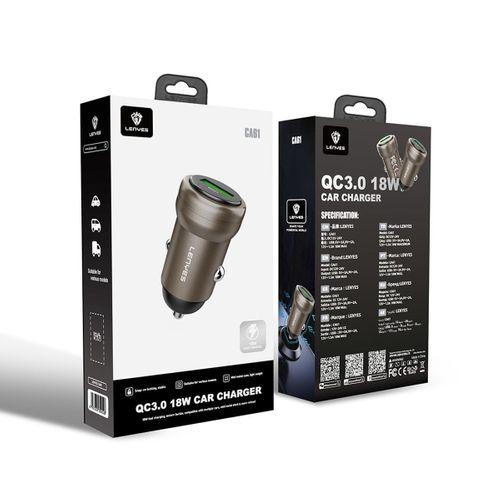 Lenyes CA61 Hızlı Şarj Özellikli USB-A Portlu Araç Şarj Aleti 18W