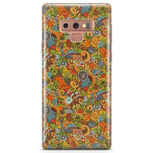 Samsung Galaxy Note 9 Kılıf Doodle Piknik Seti Arka Kapak Koruma Desenli Full Koruyucu