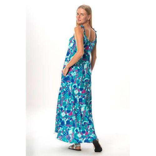 Askılı Viskon Suzan Uzun Yazlık Elbise Soyut Nil Yeşili Syt nlysl