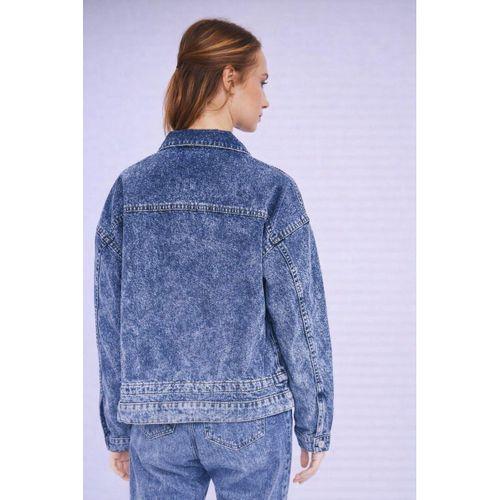 ÖZEL KOLEKSİYON BAĞLAMA DETAYLI DENİM CEKET (AG-3006)